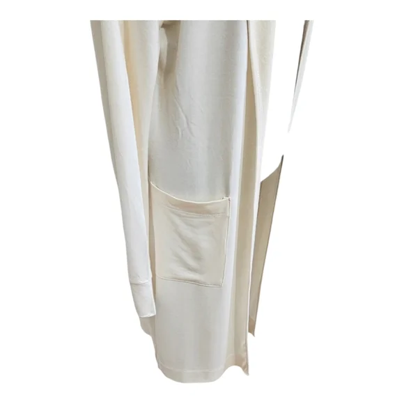 GO COUTURE Women's Hooded Cardigan Duster Cream XL - Picture 9 of 11